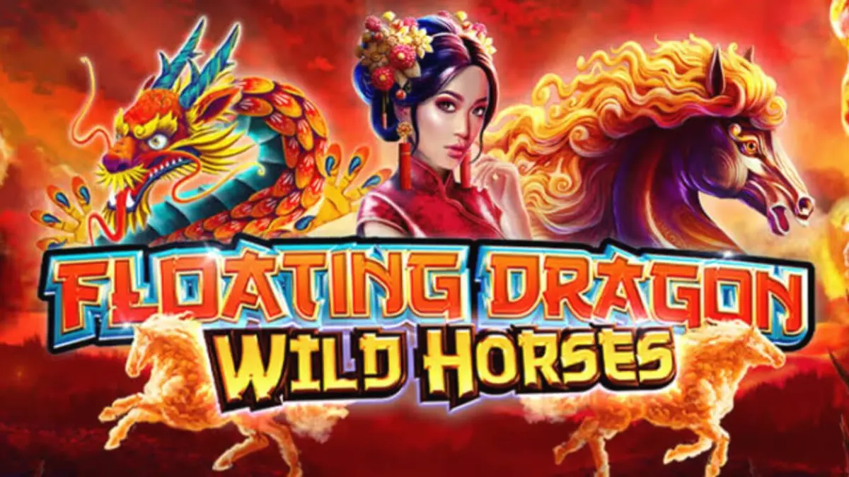 Tampilan visual slot Floating Dragon Wild Horses dengan tema Asia yang elegan